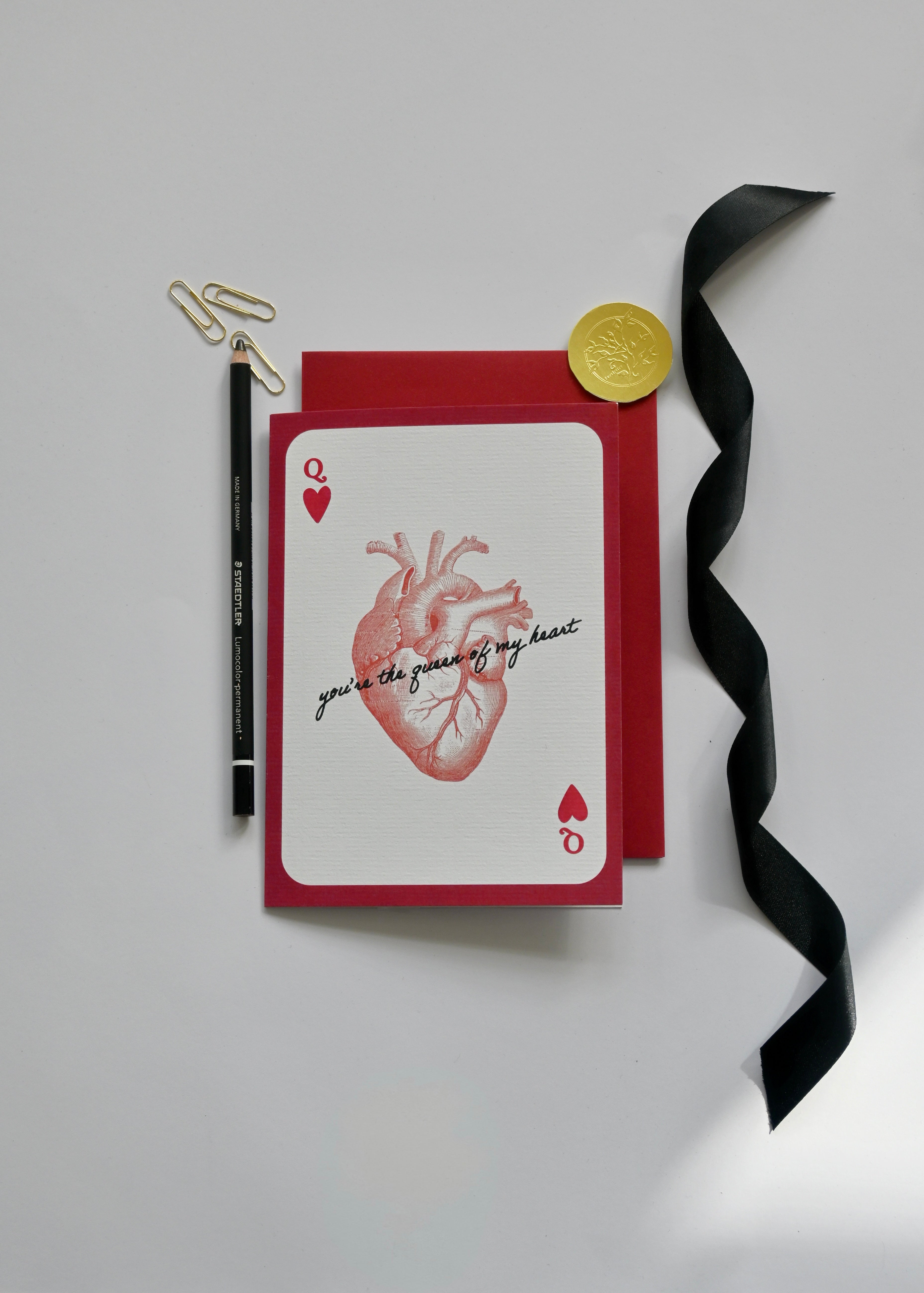 Queen of My Heart - Love Card