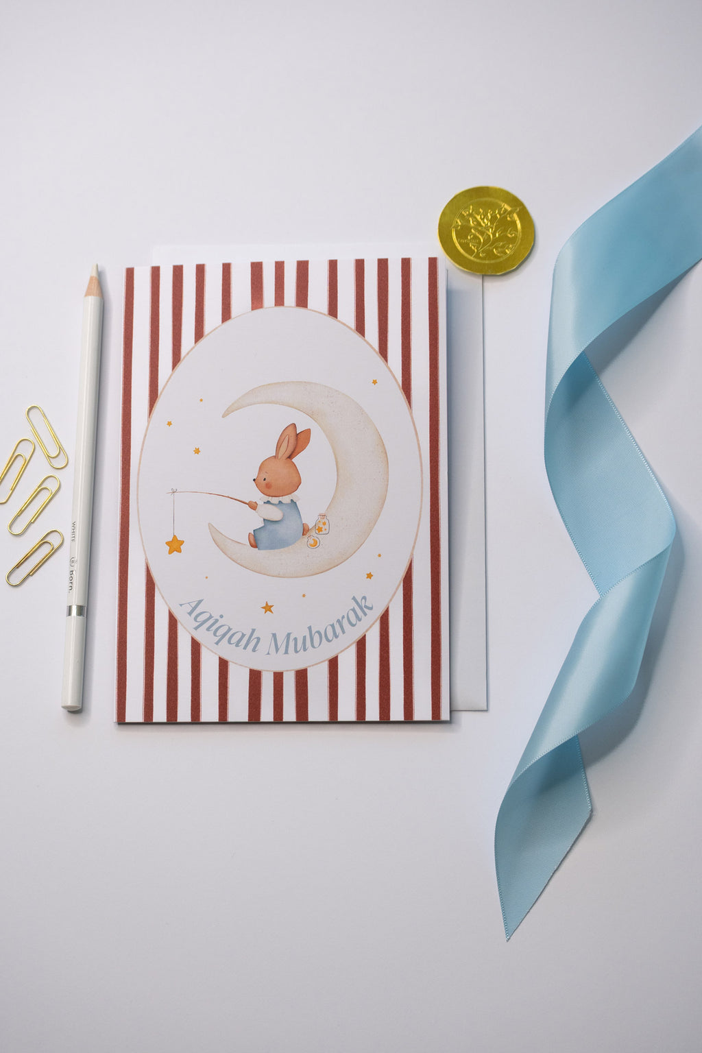 Baby Boy - Aqiqah Mubarak Card