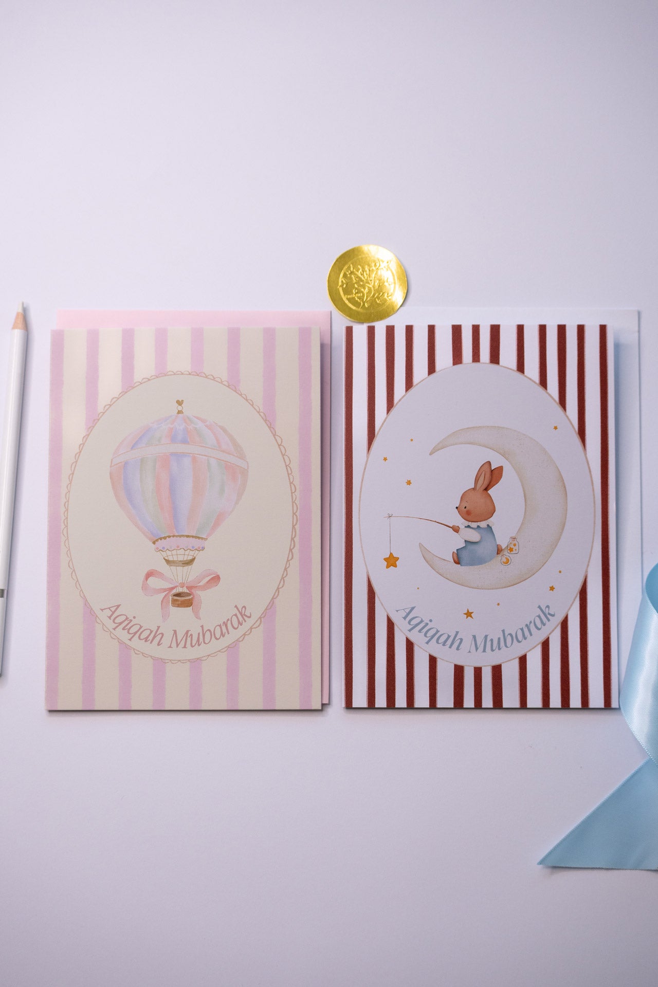 Baby Boy - Aqiqah Mubarak Card