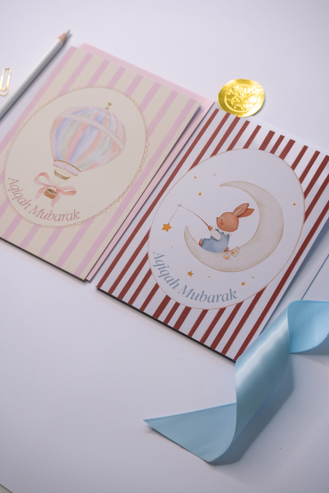 Baby Boy - Aqiqah Mubarak Card