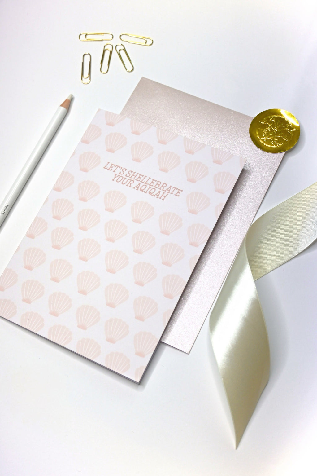 Let's Shellebrate Girl - Aqiqah Mubarak Card