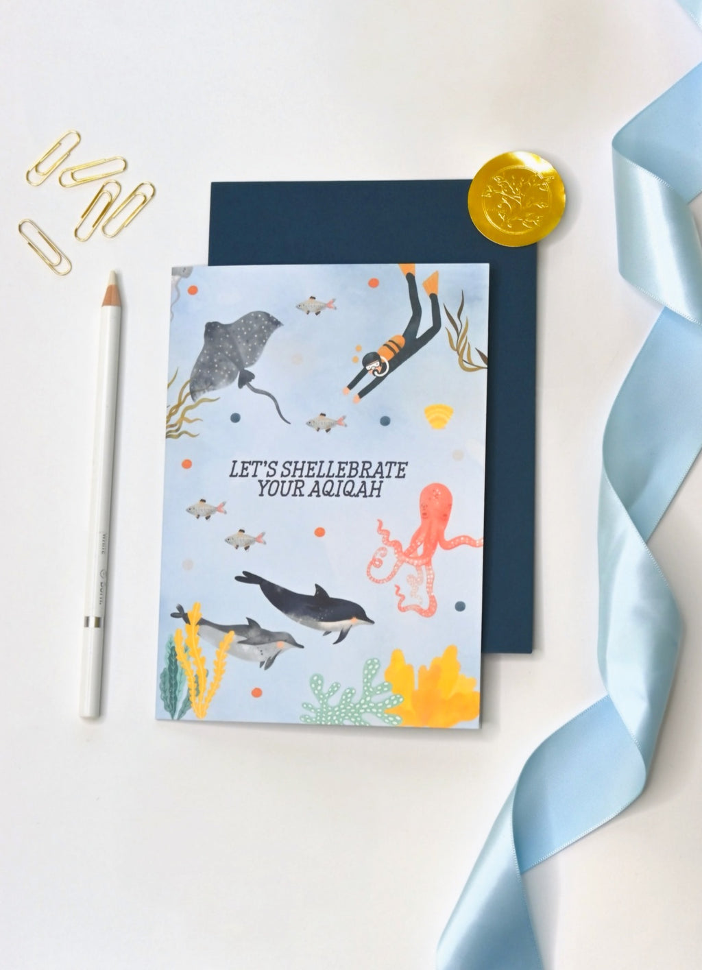 Let's Shellebrate - Aqiqah Mubarak Card