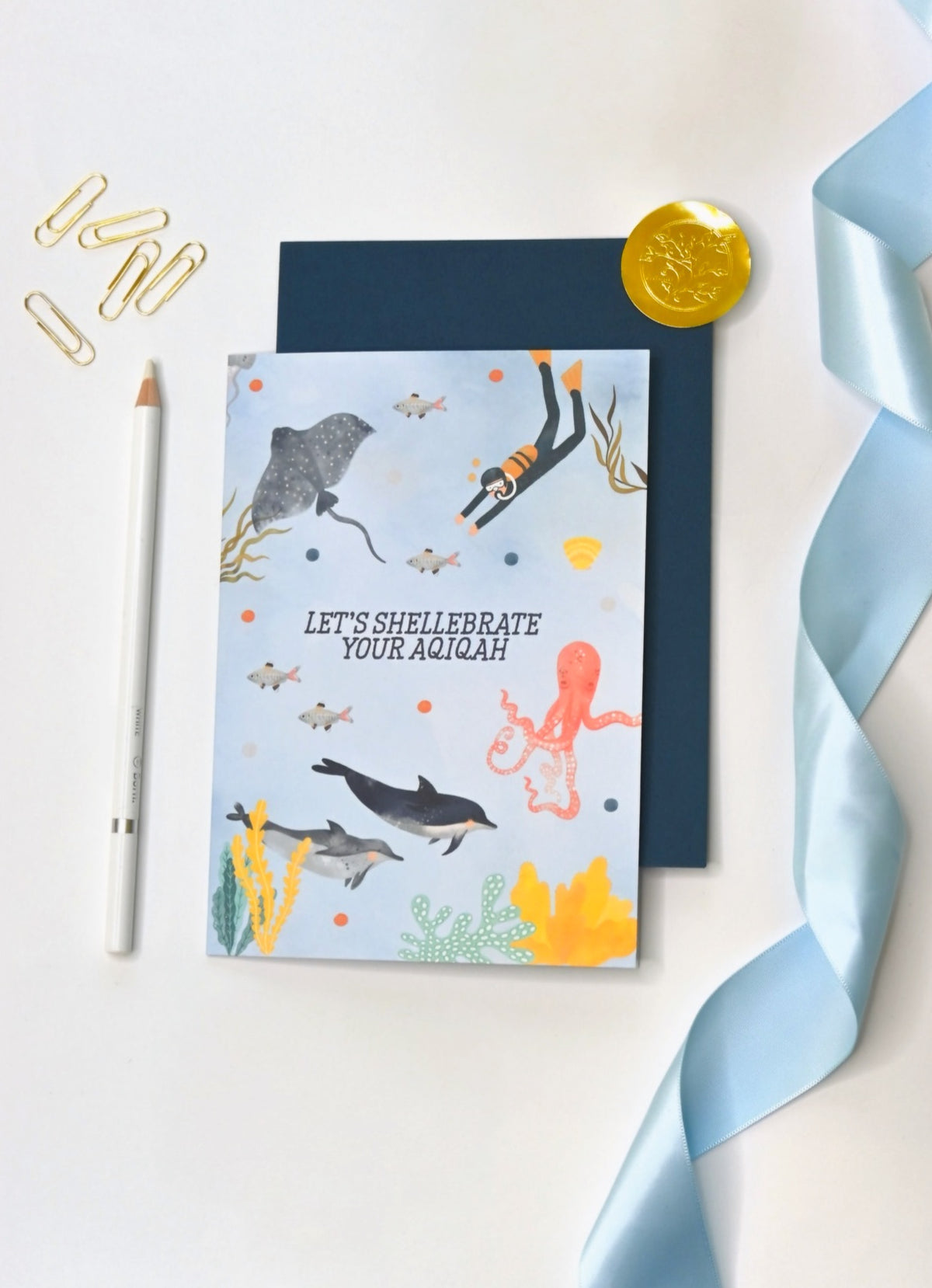 Let's Shellebrate - Aqiqah Mubarak Card