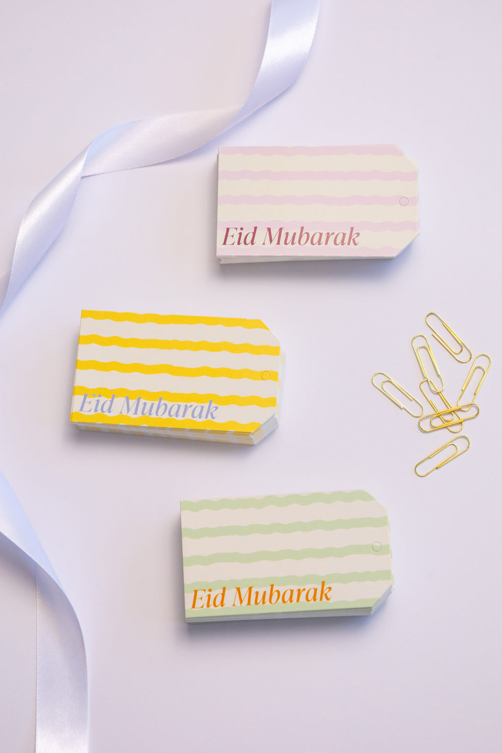 Gentle Stripes Eid Gift Tags - 6 Pack